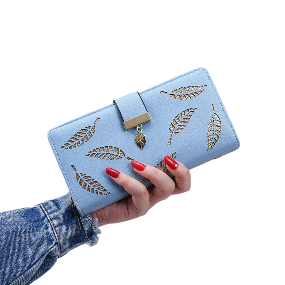 Long PU Travel Wallet Card Holder Phone Clutch Purse