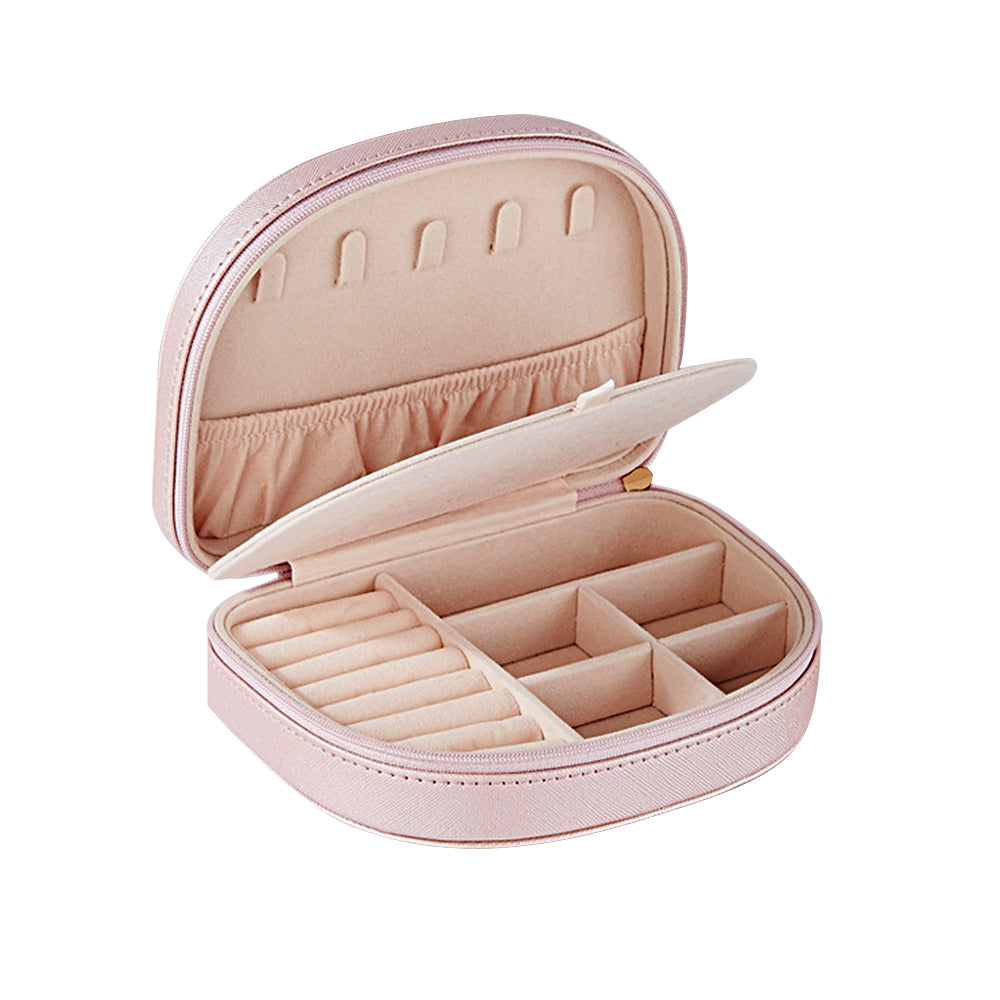 Portable Travel Jewelry Box Double Layer Jewelry Storage Case
