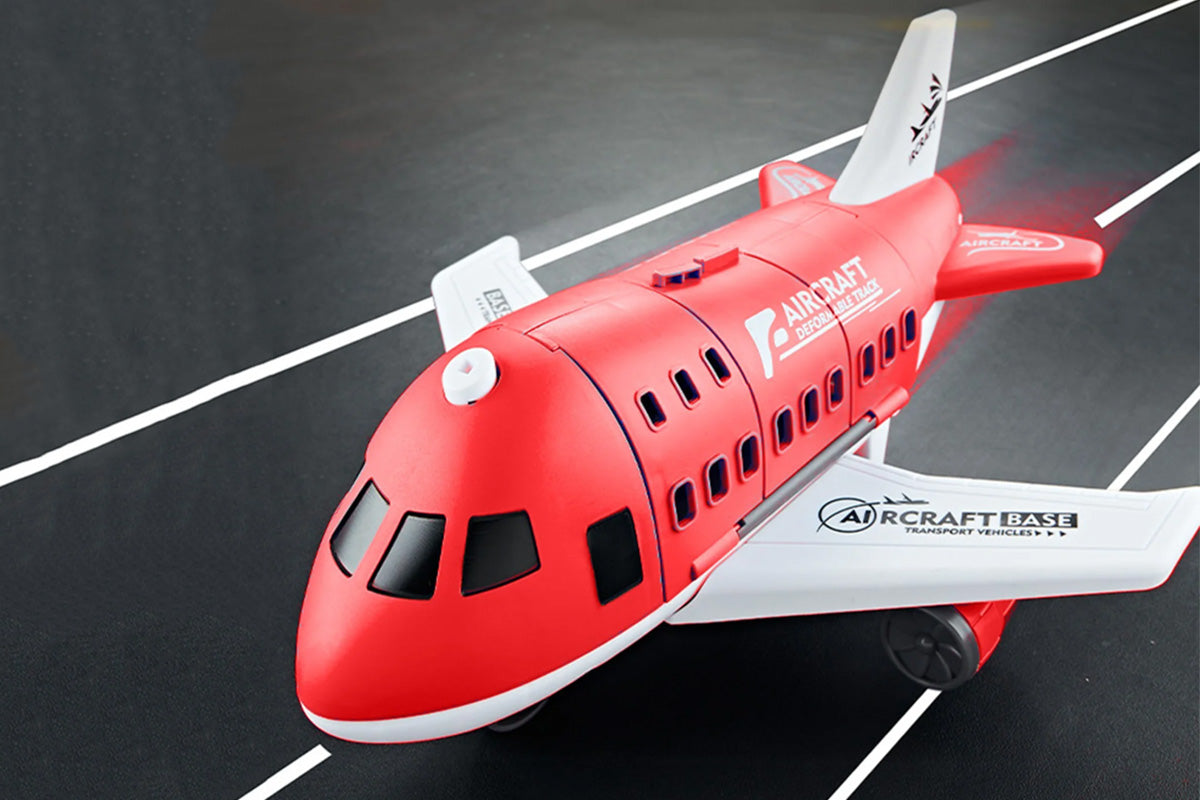 Kids Transformable Airplane Transport Playset Transformable Storage Plane Toy