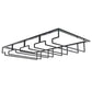Under Cabinet Wine Glass Rack with 4 Slots for Stemware Storage