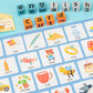 Wooden English Spelling Game with Word Battle Cards and Bell