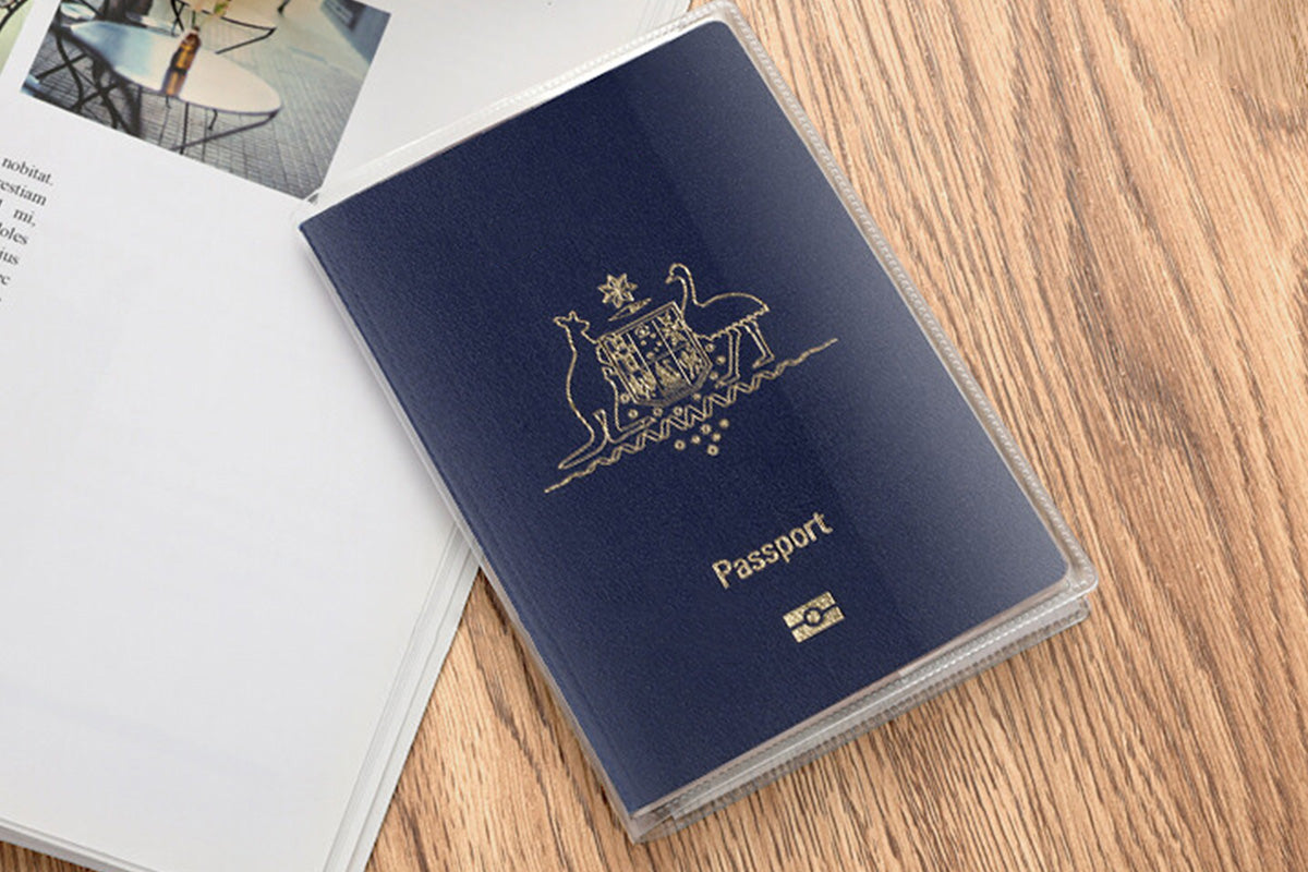 5 Pack Clear Passport Cover Protector Case with Card Slots