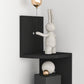 5 Tier Large Zigzag Corner Wall Mounted DVD CD Storage Display Shelf