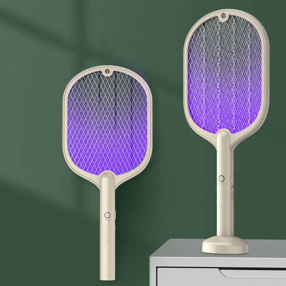 Smart Electric Fly Swatter 2 in 1 UV Light Mosquito Trap 3 Layer Grid USB Charging