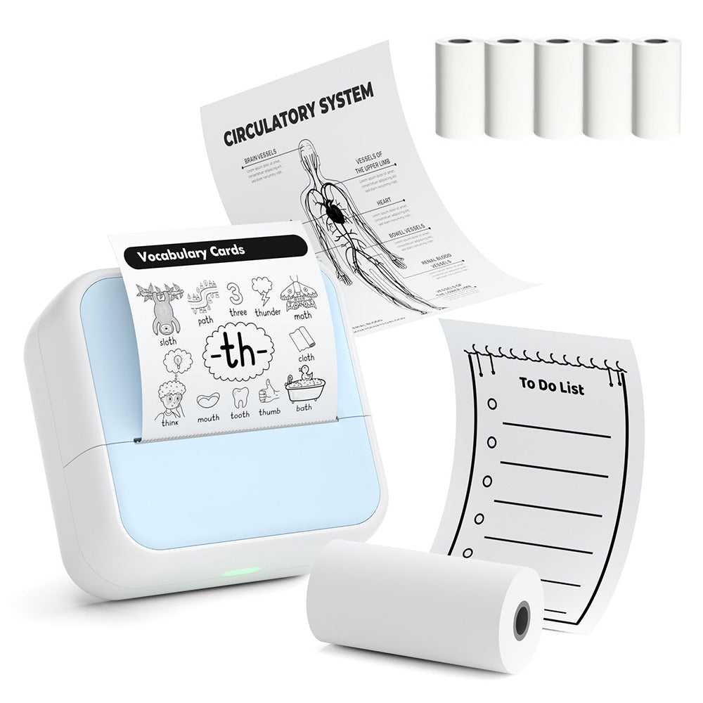 Mini Sticker Printer Portable Bluetooth Thermal Printer for Photo Notes Gift