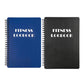 2Pcs Fitness Journal Training Log Book for Daily Fitness Tracking and Goals Setting-Blue+Black