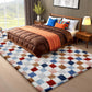 Soft Plush Shaggy Rug Checkered Thickened Non Slip Carpet for Living Room Bedroom