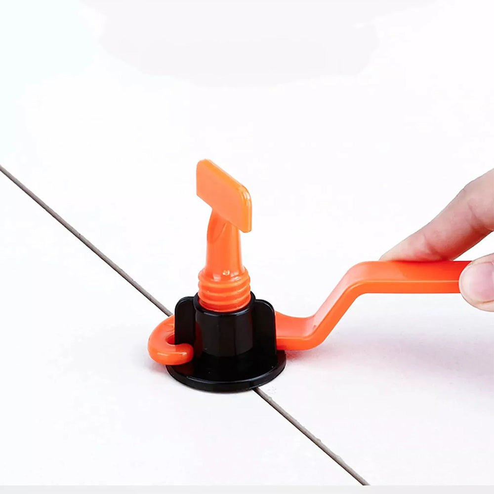 50 PCS Tile Leveling System Kit with Wrench Reusable Tile Leveling Clips for Tile Installation