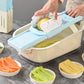 Kitchen Vegetable Cutter and Slicer 4 Blades - Option for Colander