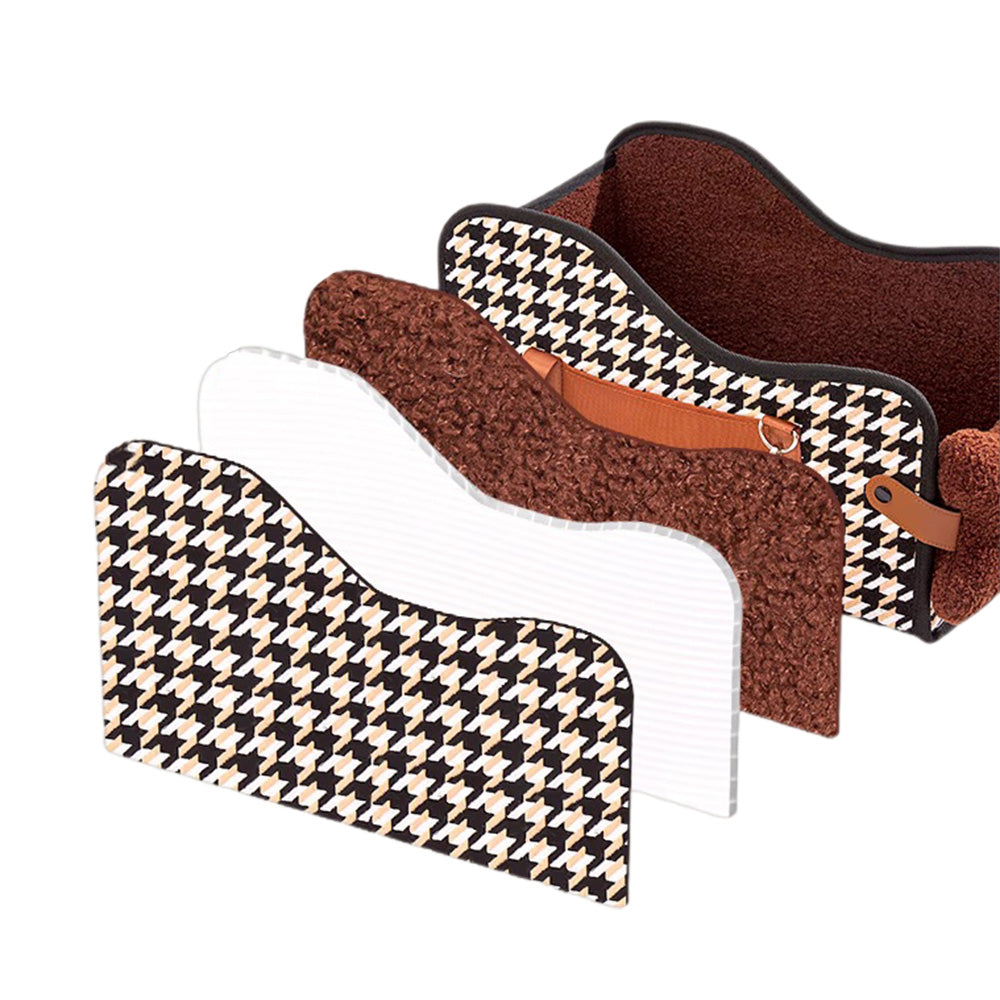 Car Center Console Pet Bed Foldable Dog Cat Seat for Small Pets