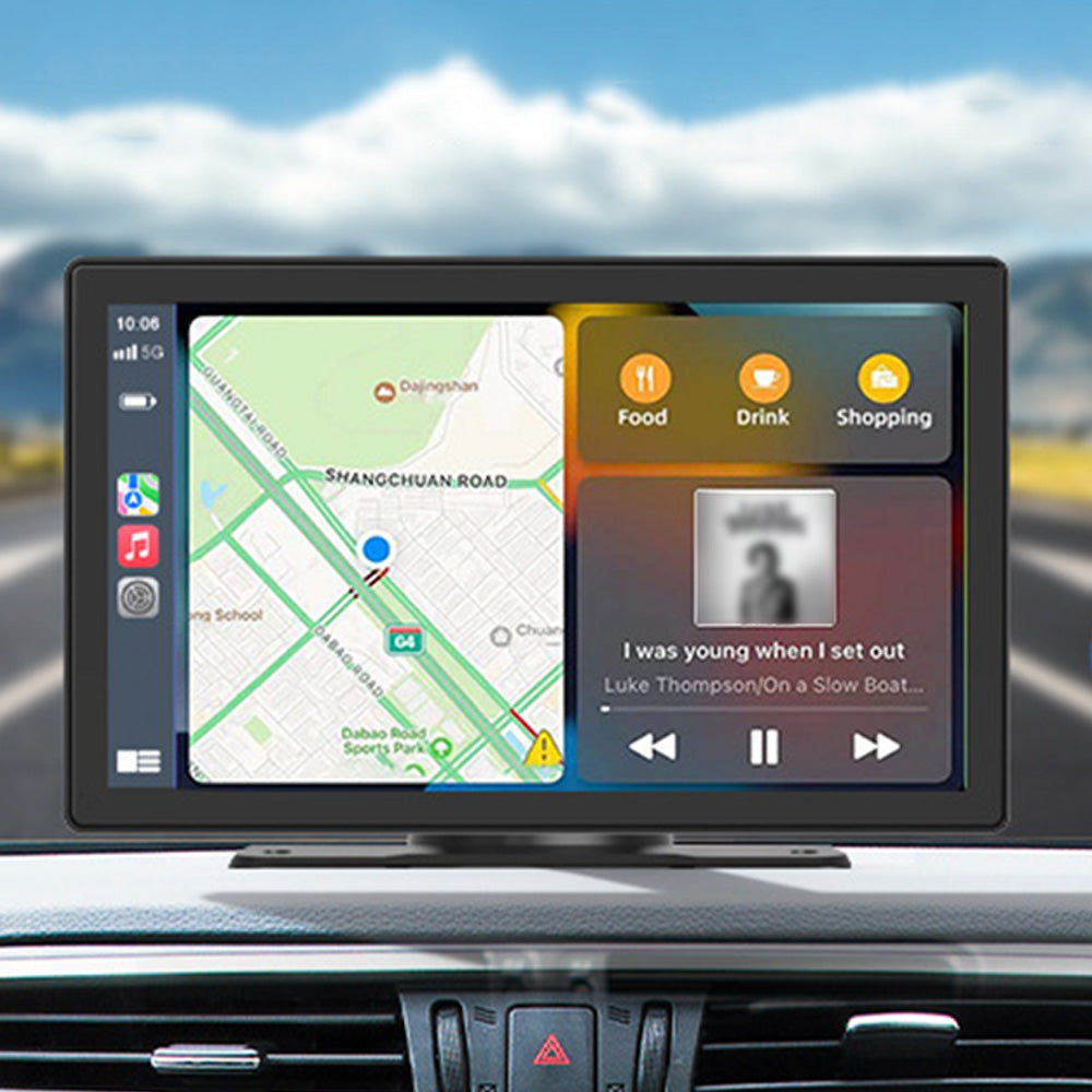 9 Inch CarPlay Screen for Car with 4K Dashcam Front Rear Camera 64GB TF Card