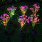 4Pcs Solar Garden Flowers Stake Light