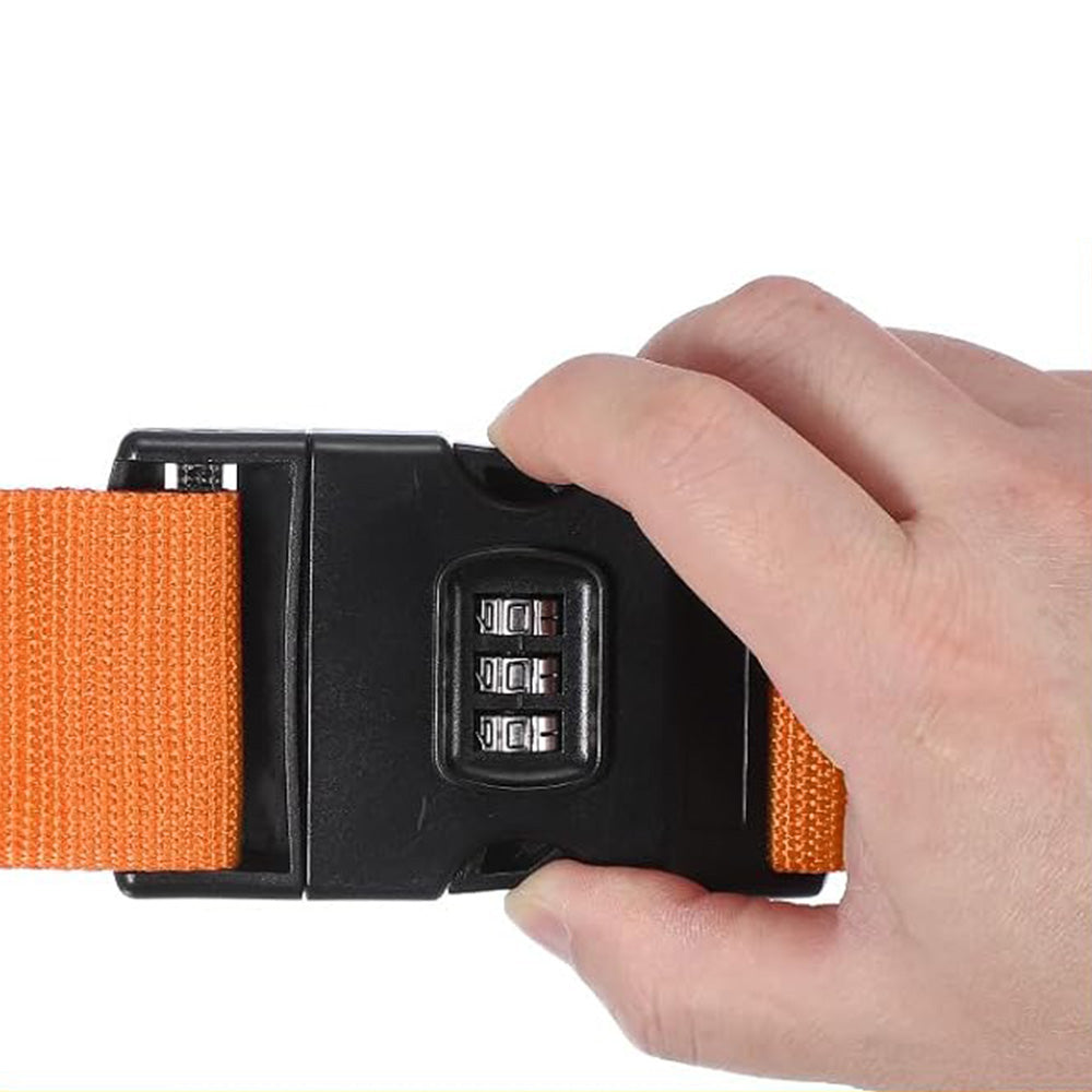 200cm Cross Packing Luggage Strap with Combination Lock for Suitcase