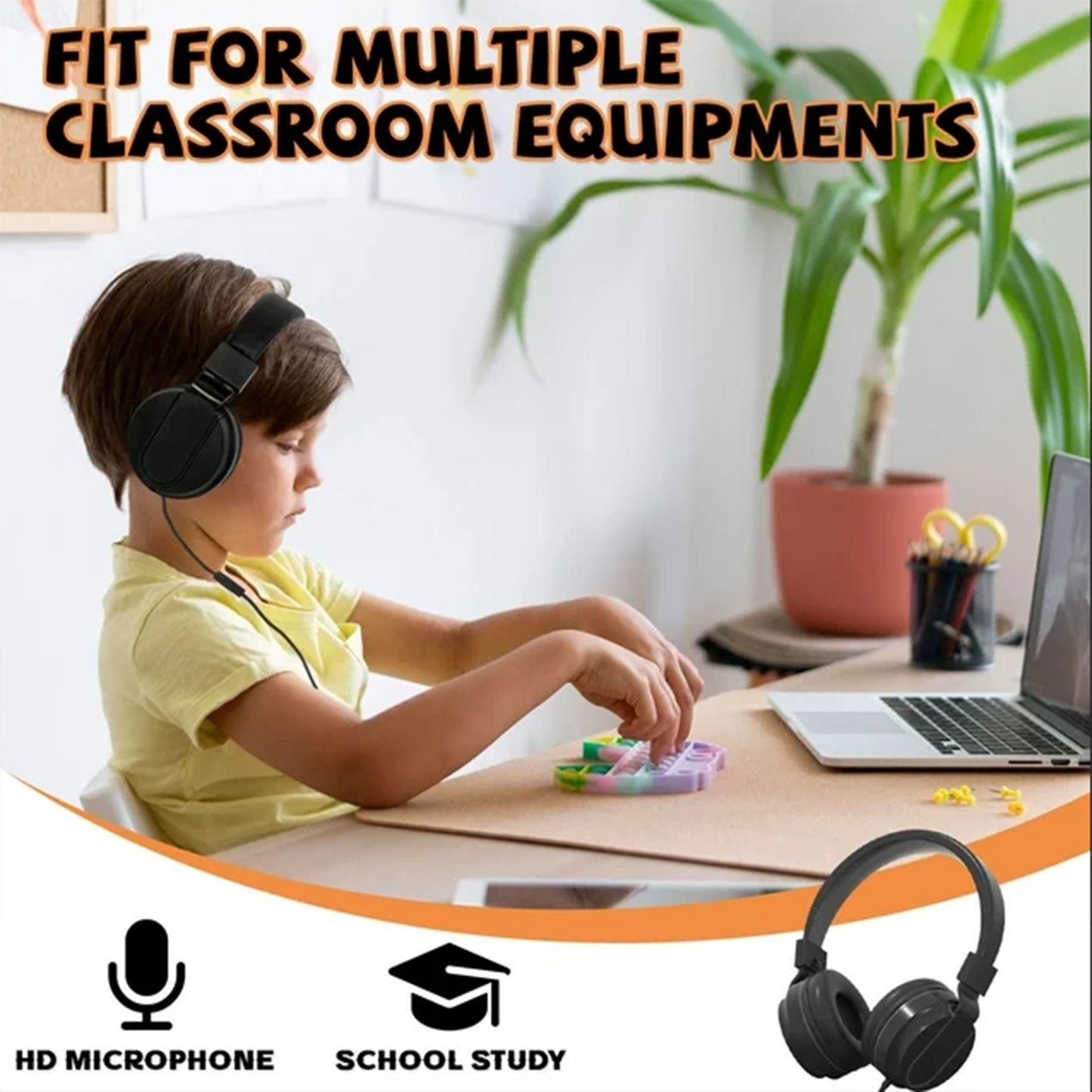 3.5mm Wired Gaming Headset MIC Headphones for PC Mac Laptop Phone