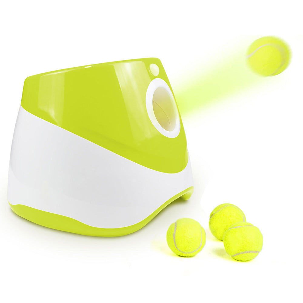Automatic Dog Tennis Ball Launcher with 3 Balls and 3 Throwing Distances