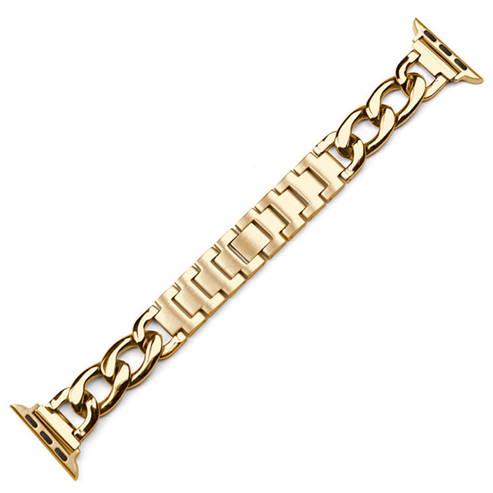 Metal Strap Band for Apple Watch Series 8 7 6 5 4 3 2 1 49mm 46mm 45mm 44mm 42mm-Gold
