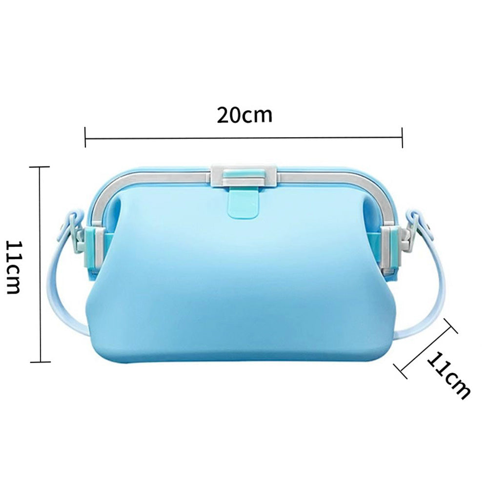 Water-resistant Foldable Silicone Beach Bag with Handle for Camping Seaside