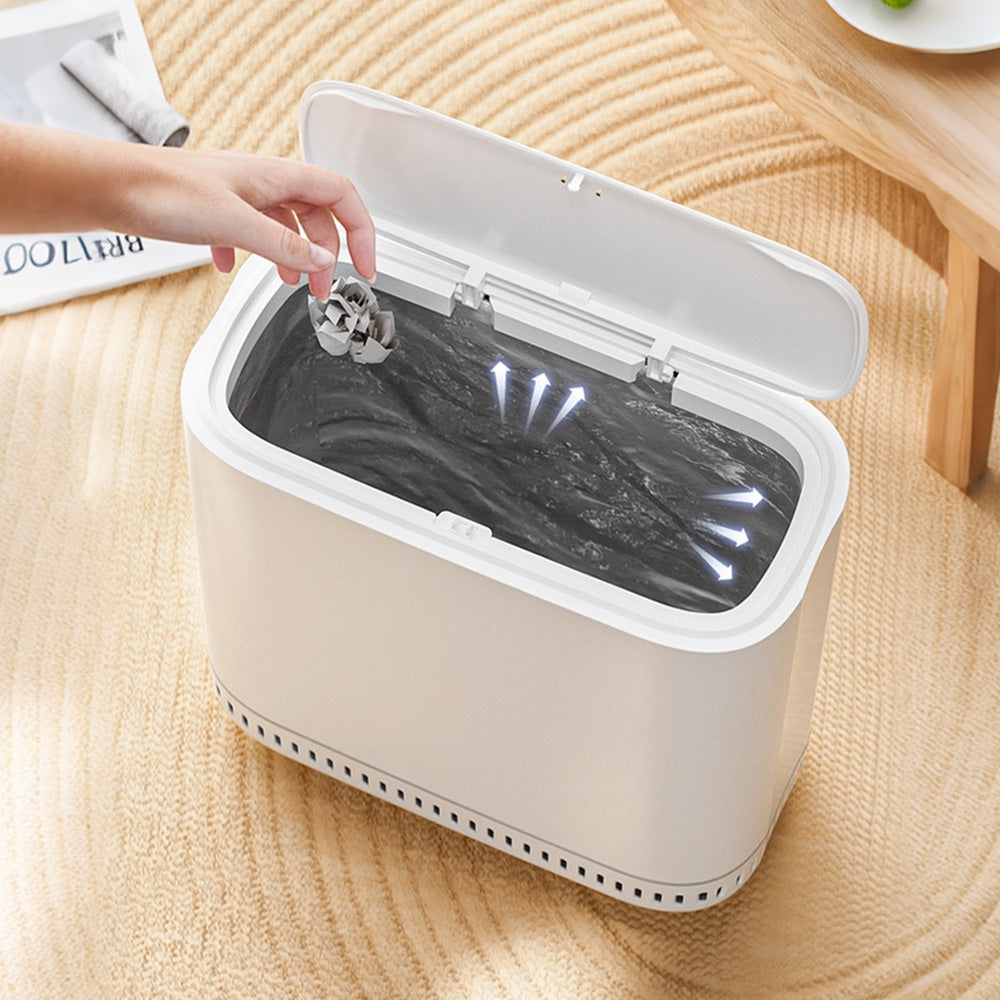 Household Adsorption Trash Can with Lid Large Capacity for Bathroom Kitchen Living Room