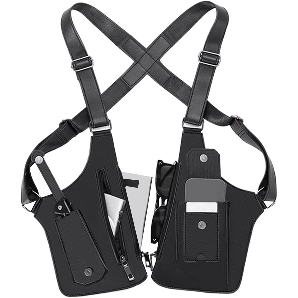Outdoor Double Shoulder Armpit Bag with Multiple Pockets