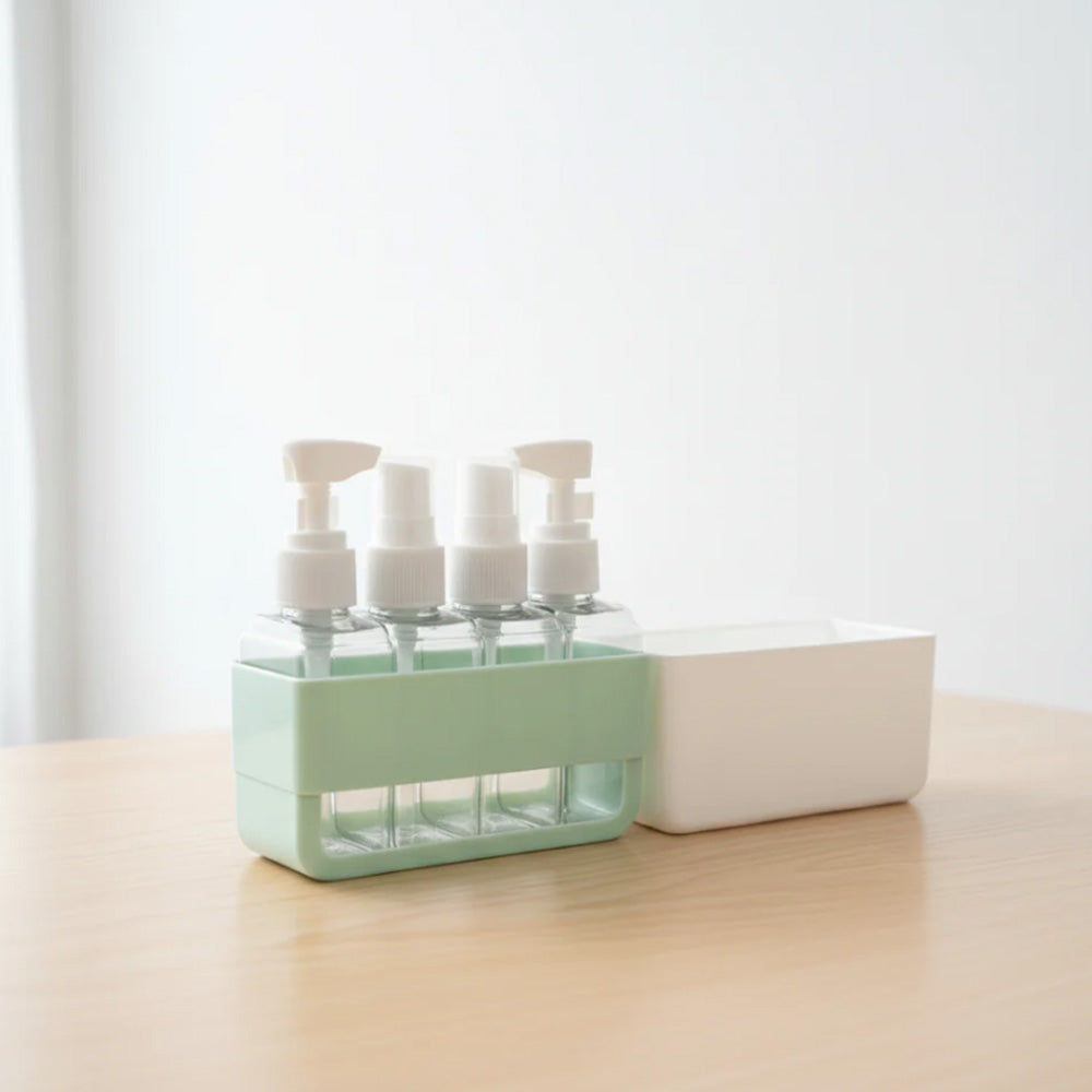 Portable 4-in-1 Travel Bottle Set for Toiletries