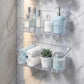 No Drill Bath Storage Wall Mounted Transparent Shower Caddy for Home