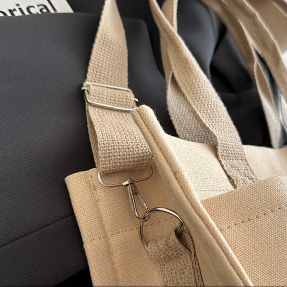 Large Canvas Tote Bag For Women With Compartments Crossbody Bag Purse Bag With Pockets
