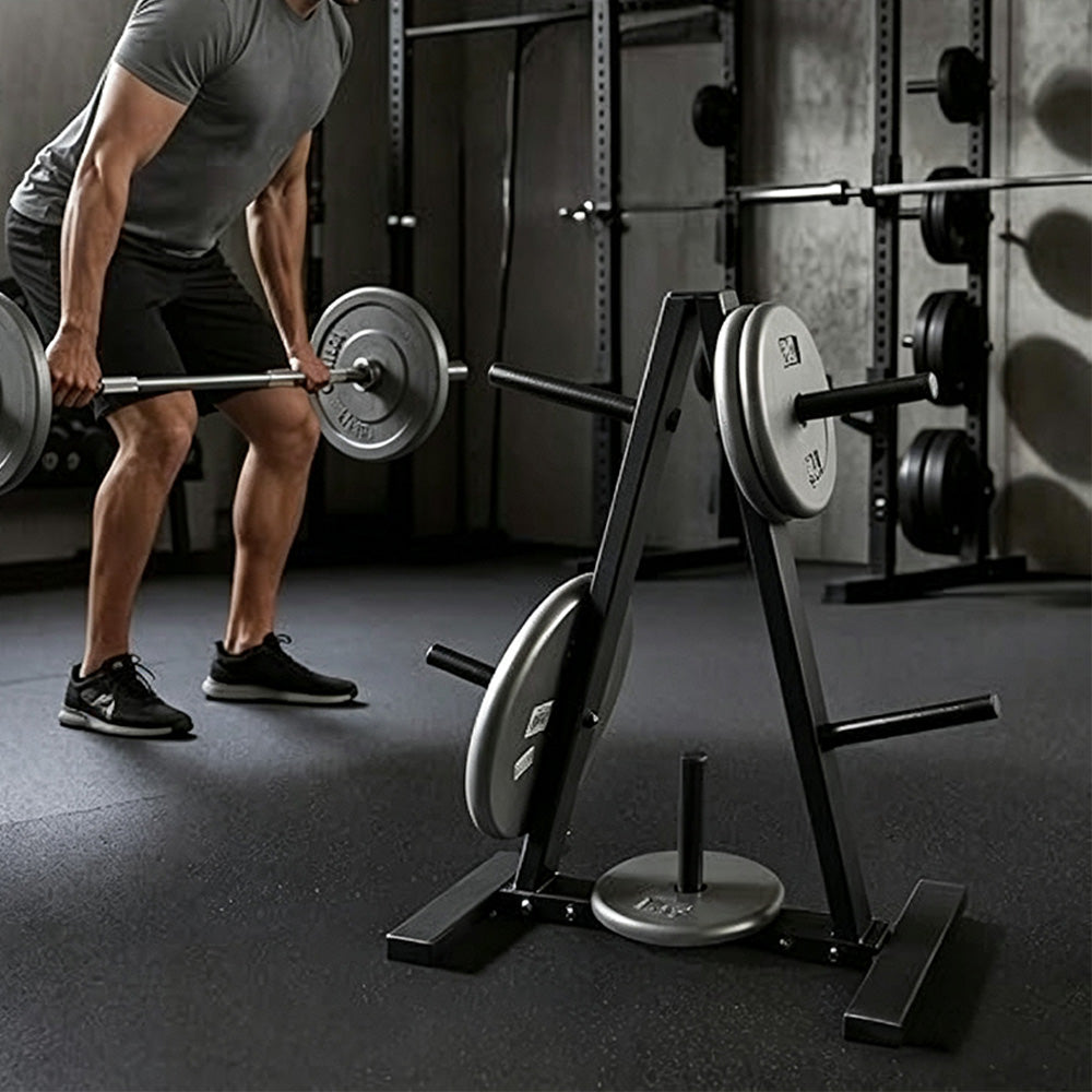 Weight Plate Rack for 1 Inch Plates Weight Tree for Home Gym
