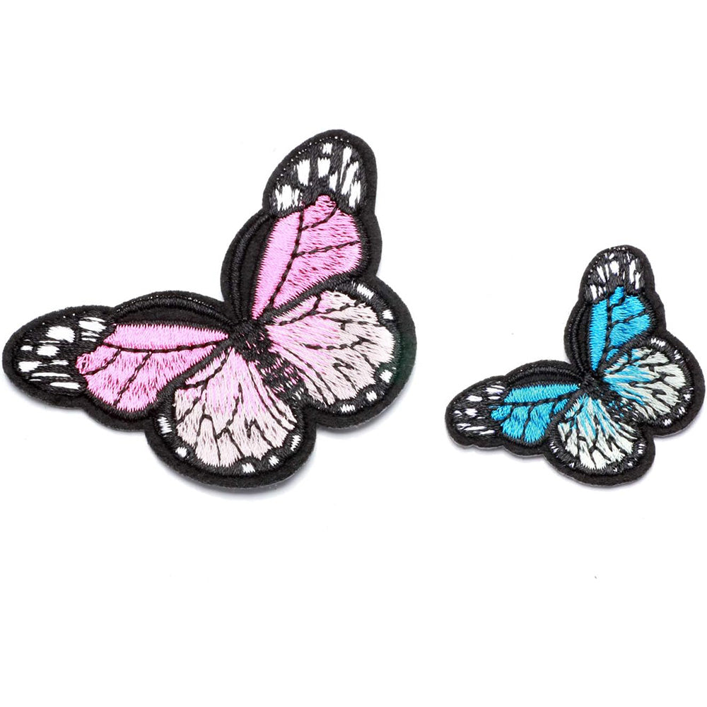 Butterfly Embroidery Patches Iron on Sew on Colorful Butterfly Patches for Clothes Bags Hats