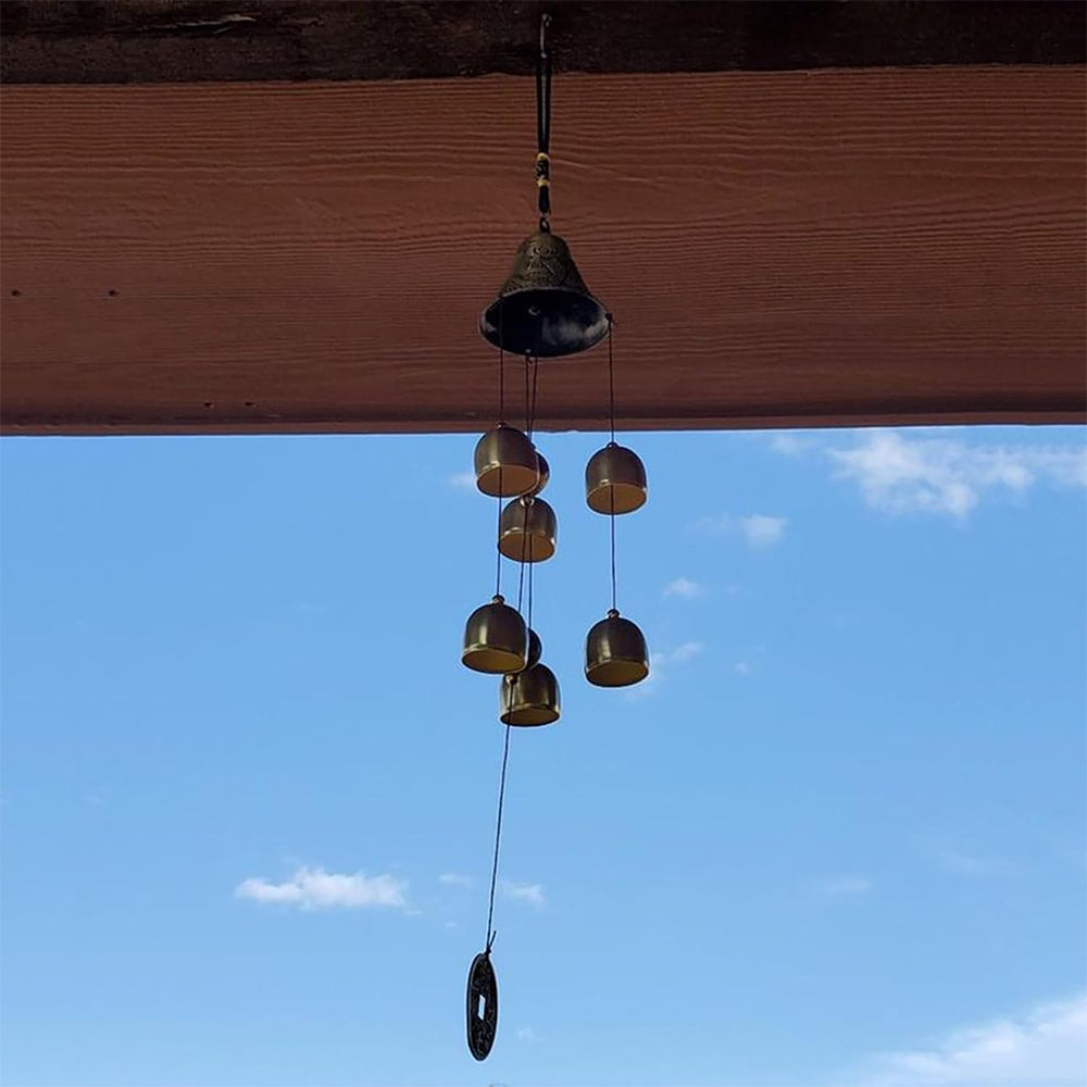 55cm Metal Hanging Wind Chime with 6 Copper Bells