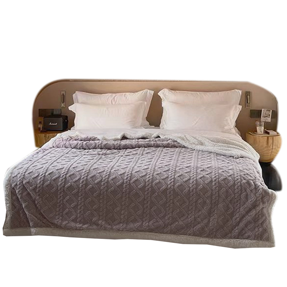 150X200cm Reversible Artificial Plush Blanket