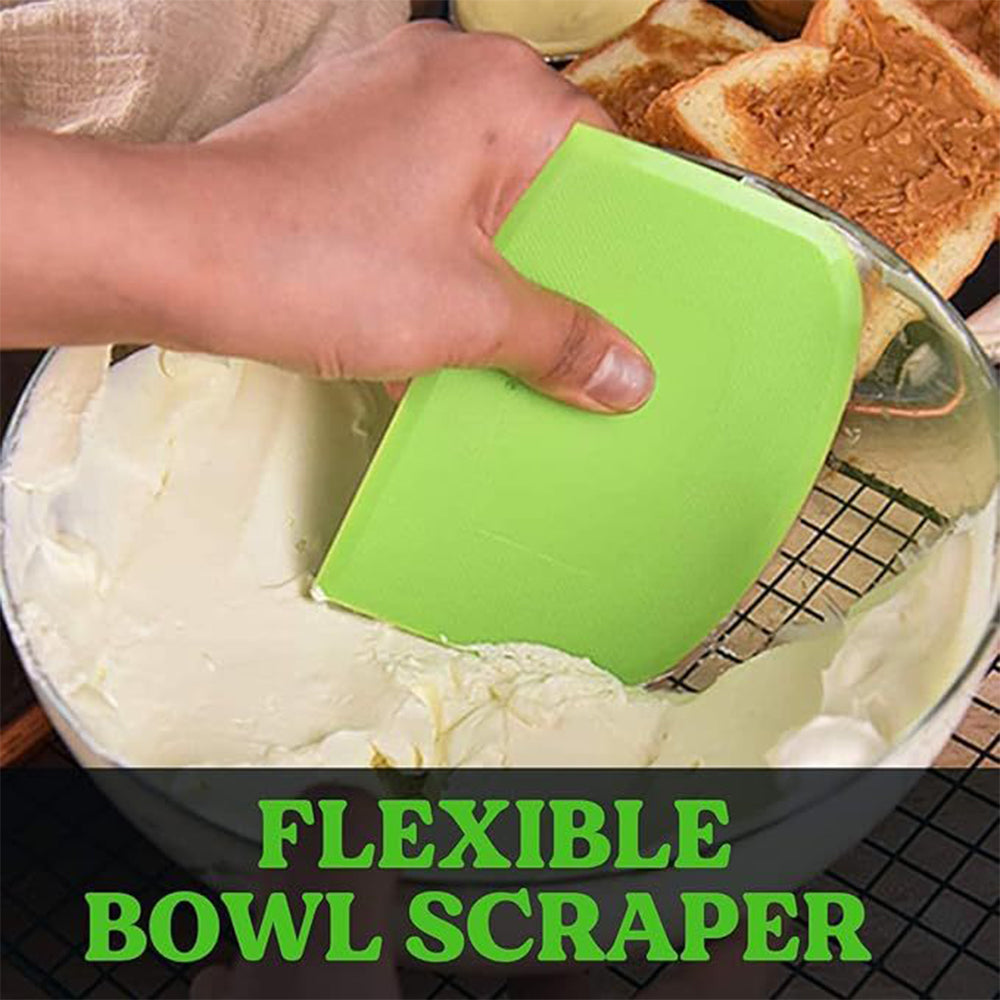 5Pcs Dough Scraper Cutter Set for Pizza Pastry Bread Cake Fondant Baking