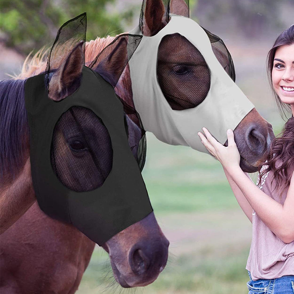 2Pcs Horse Fly Mask with Ears