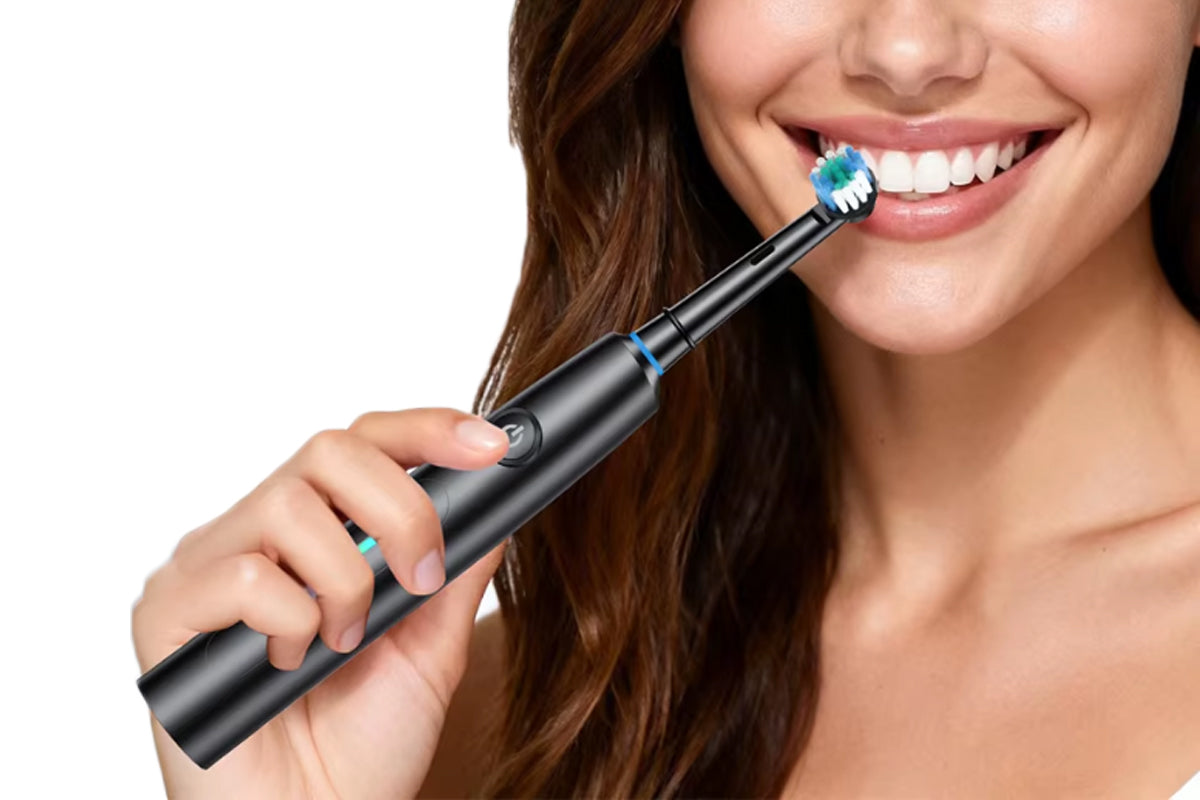 5 Modes Rotating Electric Toothbrush with 8 Heads Travel Case and Stand