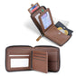 Men RFID Blocking PU Zipper Bifold Wallet Credit Card ID Holder