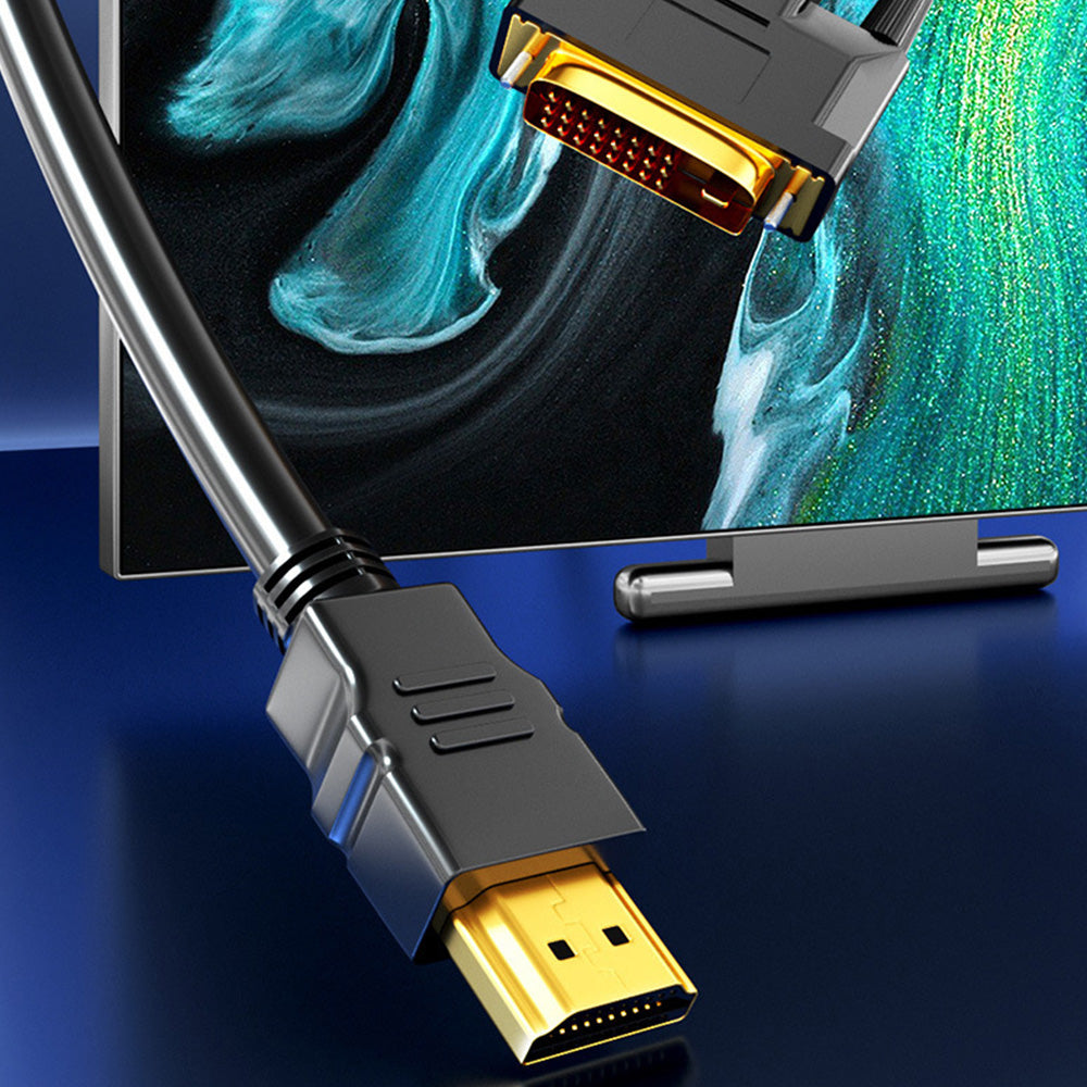 HDMI to DVI-D 24+1 Pin Digital Cable for HDTV, PS3, PS4, Xbox, TV