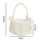 Wedding Flower Girl Basket with Pearl Handle Bowknot Satin Ribbon