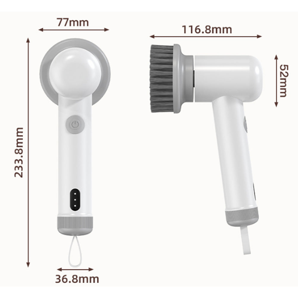 Electric Spin Scrubber with 3 Cleaning Heads Cordless Rechargeable Cleaning Brush