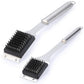 2 Pack BBQ Grill Brush Set Stainless Steel Wire Brushes in 41.9cm and 35.6cm for Outdoor Grilling