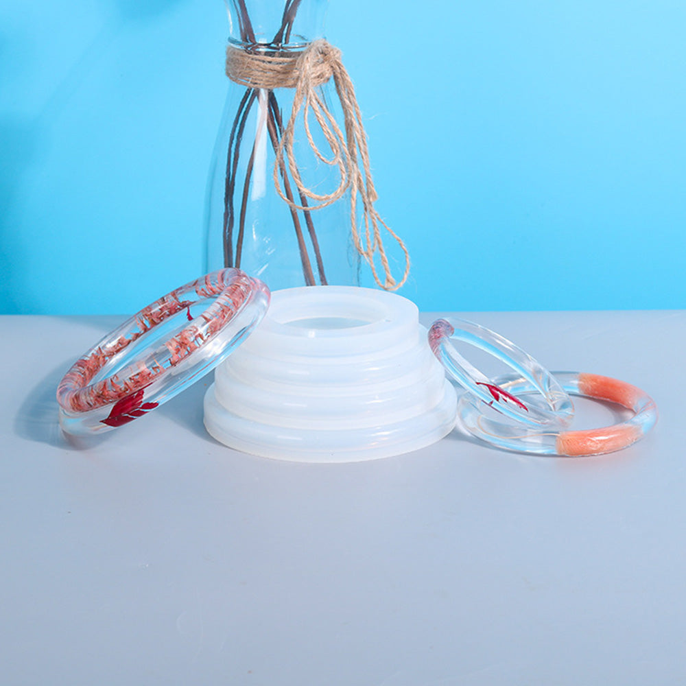4 Sizes DIY Resin Bangle Mold Set Silicone Bangle Bracelet Mold