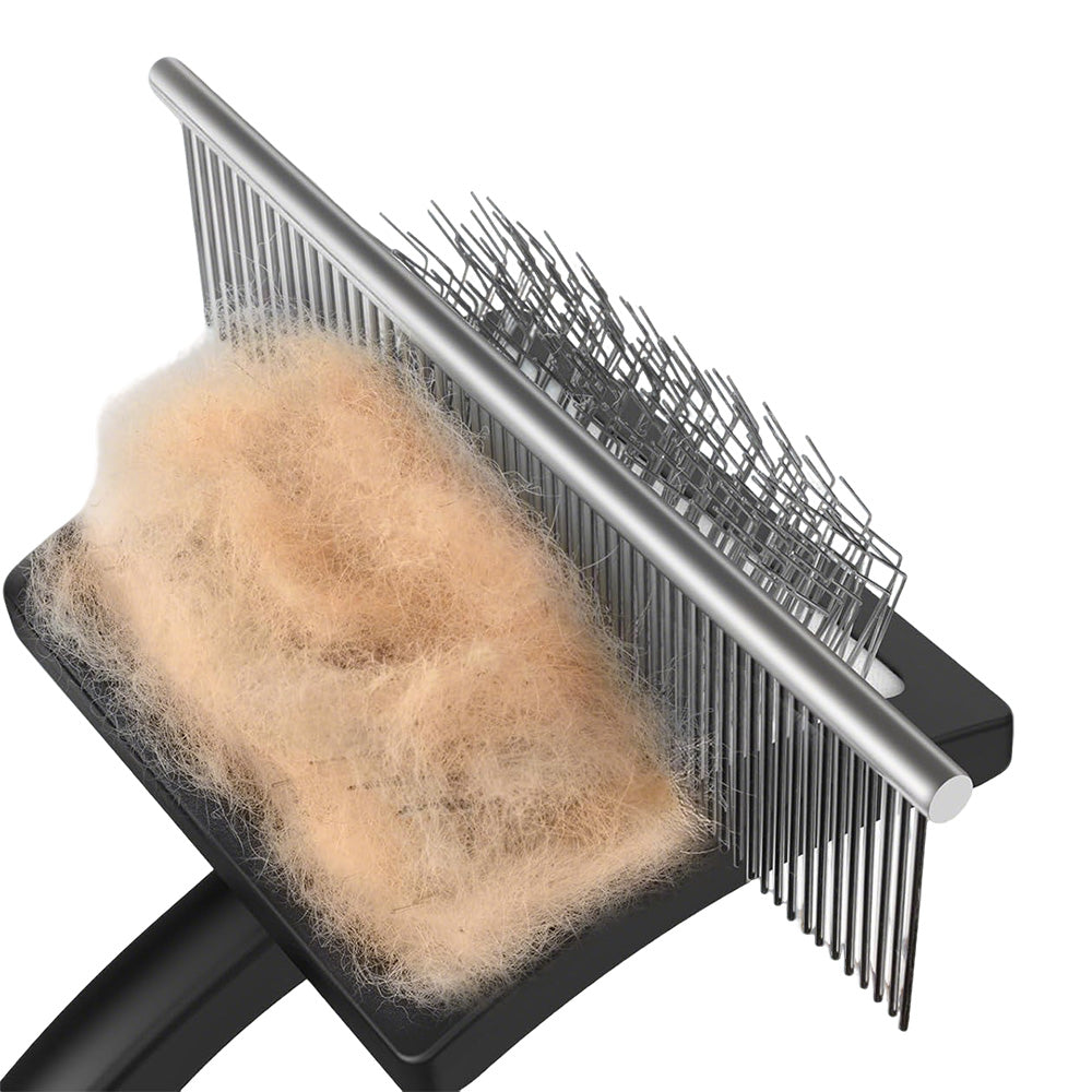 2-Piece Dog Slicker Brush & Comb Set for Grooming Detangling & Hair Removal