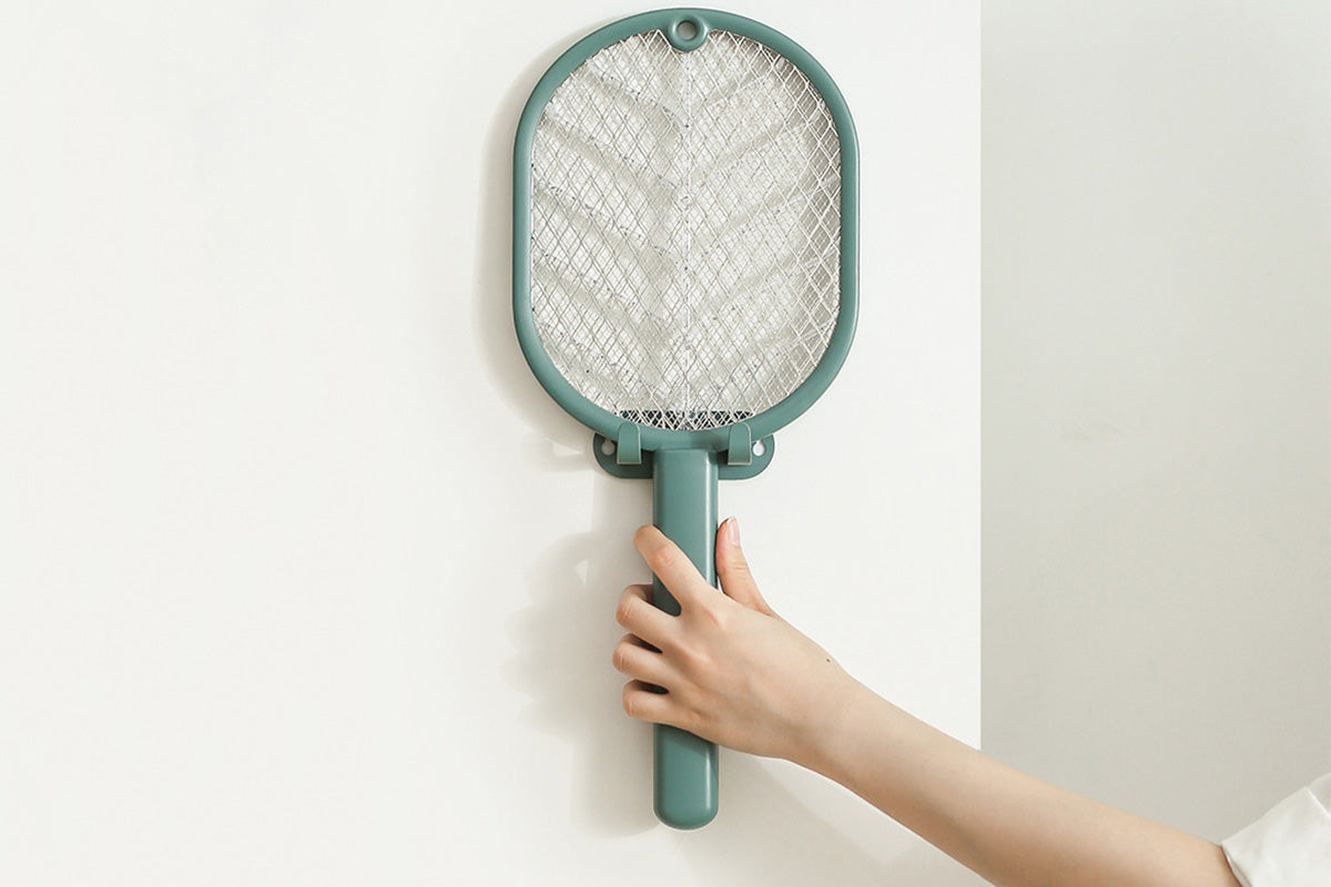 2 In 1 Electric USB Rechargeable Fly Swatter Mosquito Killer Racket