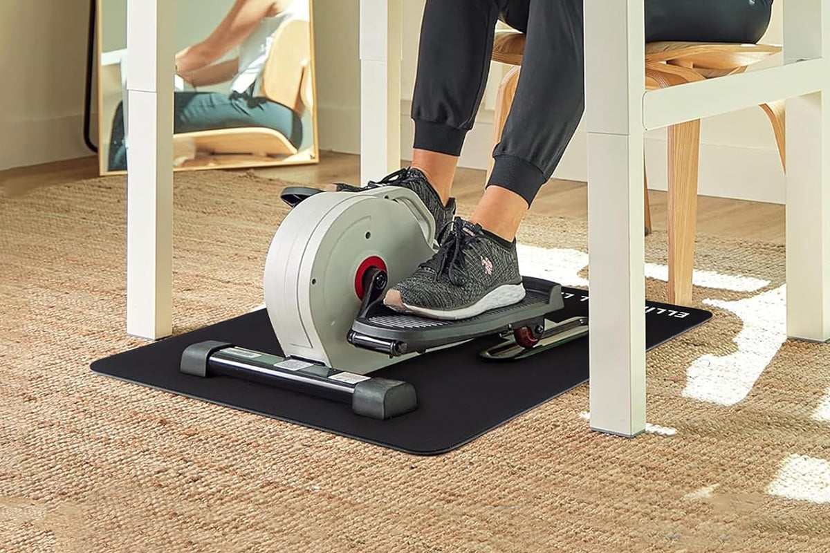 Non Slip Ellipse Leg Exerciser Workout Mat Under Desk Elliptical Exercise Mat for Seated Pedal Machines