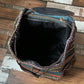 Boho Style Flap Drawstring Backpack