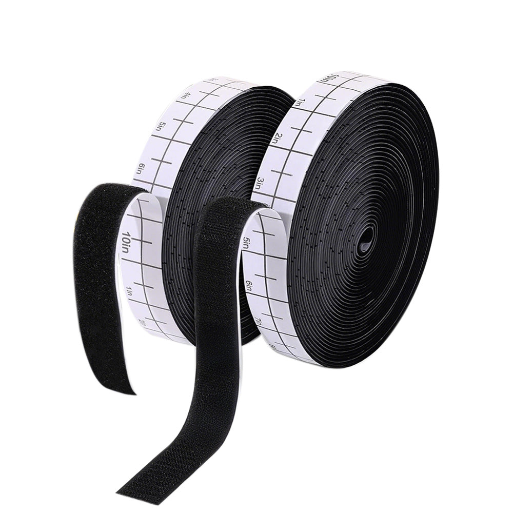 30Ft x 1 Inch Hook and Loop Strips with Adhesive 2 Rolls Heavy Duty Hook Loop Tape