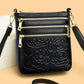 Genuine Leather Crossbody Shoulder Bag Multi-Compartment Water-resistant Handbag