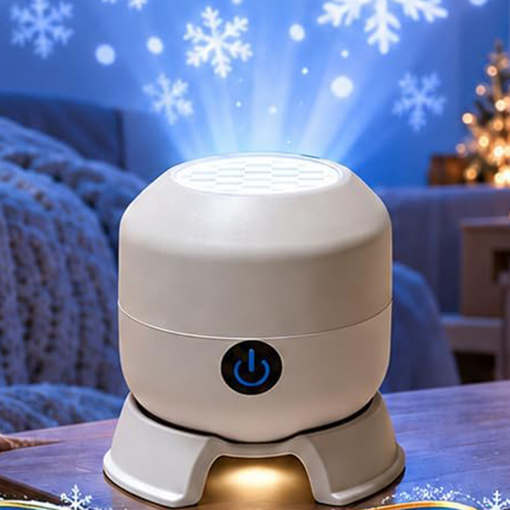 USB Rechargeable Rotating Christmas LED Projection Night Light