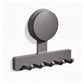5 Hook Suction Cup Towel Rack Wall Mounted No Drill Bathroom Holder for Shower