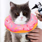 Cat Cone Soft Collar Adjustable Kitten Recovery Cones Cat Donut Collar-Pink