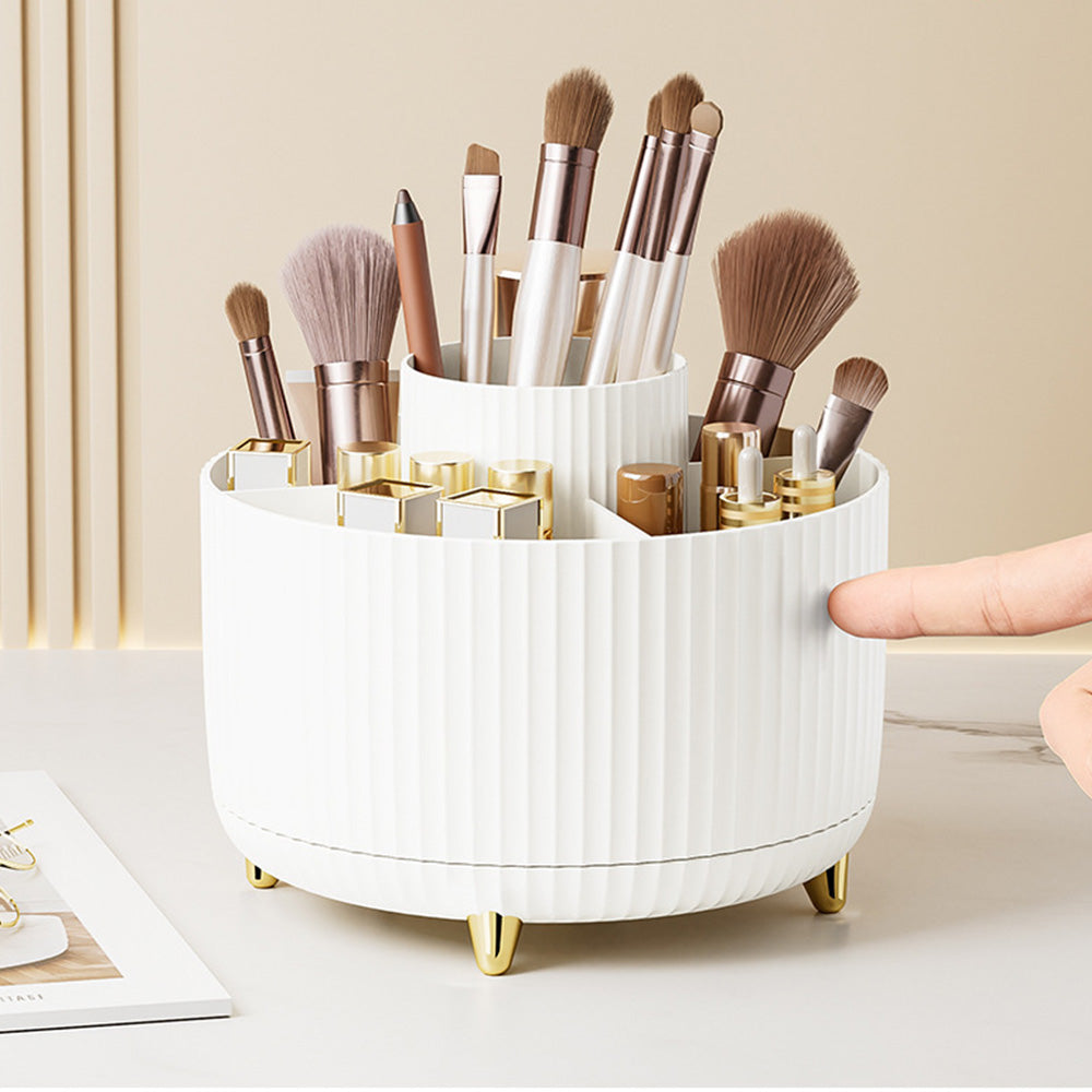360 Degree Rotating Desk Organizer with 4 Slots For Pencil and Pen Holder