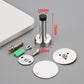 4 Pack Stainless Steel Door Stop Strong Adhesive No-Drill with Rubber Bumper